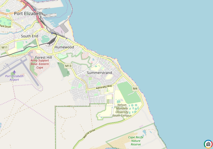 Map location of Summerstrand